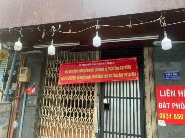 15.549 người thuê trọ ở TP.HCM bị ảnh hưởng do nhà trọ vi phạm phòng cháy chữa cháy