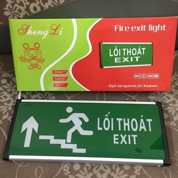 Đèn exit thoát hiểm cầu thang hướng lên Shengli